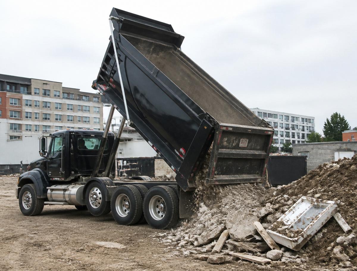 Commercial hauling truck for junk removal and dumping services in San Diego